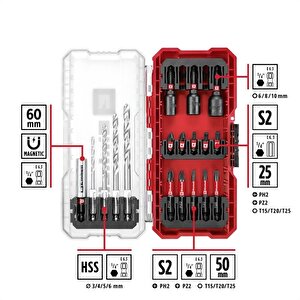 Einhell Matkap Ucu Vidalama Seti 18 Parça