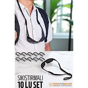 Modacar Gözlük İpi Ayarlanabilir Sıkıştırmalı Gözlük İpi 10 Lu Set