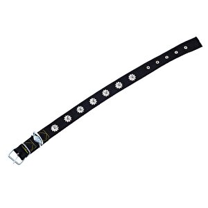 Dokuma Çivili Köpek Boyun Tasması - 4*70 Cm - Siyah