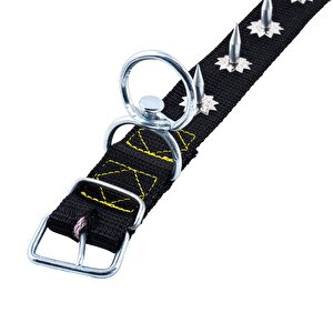 Dokuma Çivili Köpek Boyun Tasması - 4*70 Cm - Siyah
