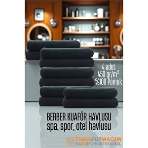 Modacar Kuaför Berber Havlusu 10 Adet Pamuk Berber Havlusu 50x90 Siyah