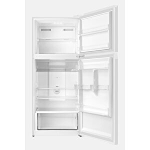 Simfer 2516 - 413 Lt Çift Kapılı No-frost Buzdolabı – Beyaz, E Enerji Sınıfı, Led Aydınlatma, Temperli Raf