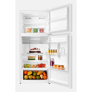 Simfer 2516 - 413 Lt Çift Kapılı No-frost Buzdolabı – Beyaz, E Enerji Sınıfı, Led Aydınlatma, Temperli Raf