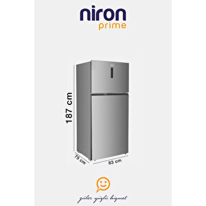 Simfer 2522 635 Lt Çift Kapılı No-frost Dijital Buzdolabı – Inox | Led, E Sınıfı, Temperli Raf