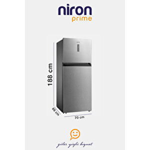Simfer 2519 - 463 Lt Çift Kapılı No-frost Dijital Buzdolabı – Inox, E Enerji Sınıfı, Led, Temperli Raf