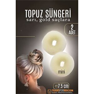 Modacar Gold Mini Saç Topuz Süngeri  2 Adet 7.5 Cm Çap 3 Cm Kalınlık