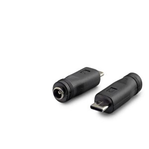 Notebook Adaptör Ucu Çevirici Type-c (m) To 5.5*2.5 (f) 10lu Paket Siyah Hdx1340