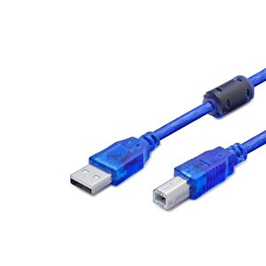 Usb Prınter Kablosu 1.5m Mavi Transparent Hdx7501