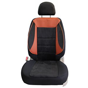 Kia Venga Uyumlu Tay Tüyü Oto Koltuk Kılıfı Siyah-Taba