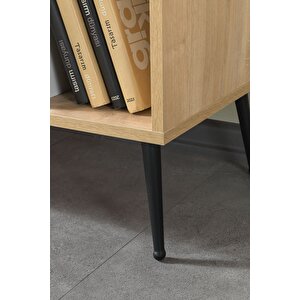 4111 Şile Metal Ayaklı Metal Kulplu 100 Cm Konsol - Tv Ünitesi - Yemek Odası - Kahve Köşesi Beyaz