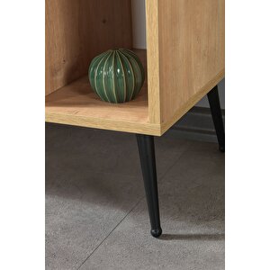 4108 Şile Metal Ayaklı Metal Kulplu 100 Cm Konsol - Tv Ünitesi - Yemek Odası - Kahve Köşesi Safir