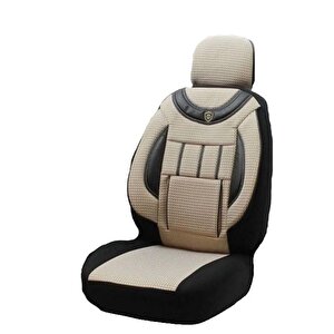 Dacia Tek Kabin Pikap 1+1 Koltuk Kılıfı Bej-Siyah