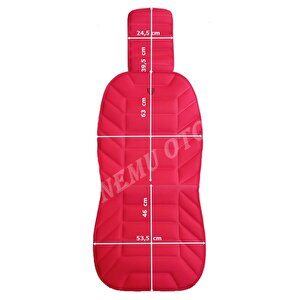 Faw Ca1024 Tek Kabin Kamyonet 1+1 Uyumlu Terletmez Oto Koltuk Minderi Kırmızı