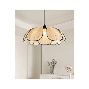 Modern Tasarım Rose Çiçek Sarkıt Avize Rattan Boheme Salon Oturma Odası Mutfak Avizesi