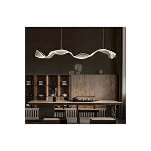 Luxury Gold Sarı Kademeli 3 Renk Işıklı Elegance Led Avize Şık Görsellik Katar Special Edition