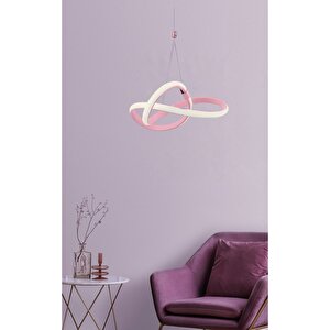 Modern Led Avize Pembe Avize Çocuk Odası Avize Power Led 6500k Buz Beyazı