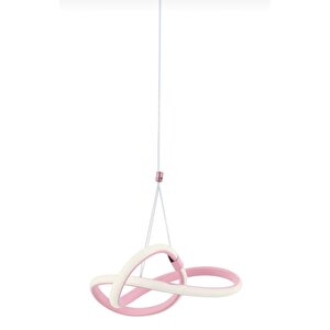 Modern Led Avize Pembe Avize Çocuk Odası Avize Power Led 6500k Buz Beyazı