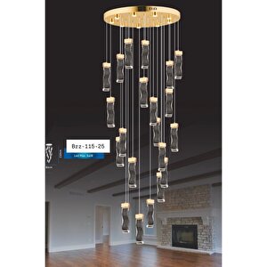 Luxury Modern Led Sarkıt Avize Kristal Taşlı Tasarım Sarkıt