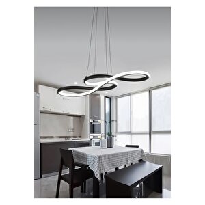 Modern Sarkıt Violino Power Led Avize Siyah