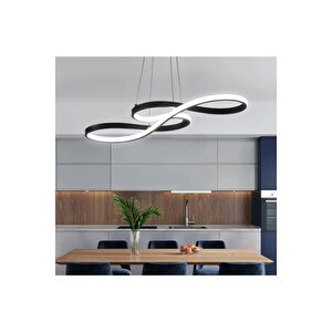 Modern Sarkıt Violino Power Led Avize Siyah