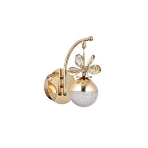 A+ Luxury Led Aplik Modern Kristal Kelebek Taşlı Ledli Duvar Aplik Gold Sarı