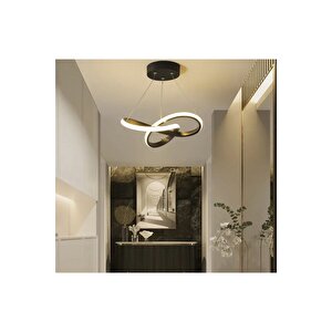 Modern Avize Bumerang Led Avize Siyah