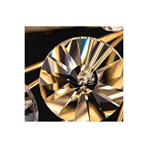 Luxury Collection Modern Kristal Taşlı Sarkıt Avize 60 Cm Gold Sarı