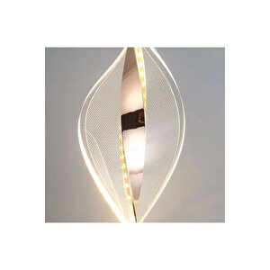 Dimmerli Kumandalı 3 Renk Modern Tasarım Lucca Dörtlü Sarkıt Led Avize Gold Sarı