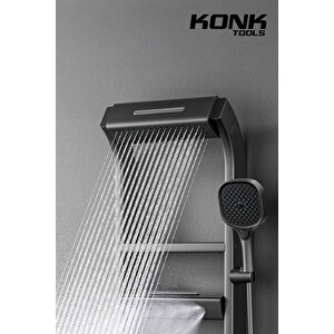 Konktools Lüks Dijital Led Ekranlı  Robot Duş Seti Lüks Şelale Ve Yağmur Duş Sistemi