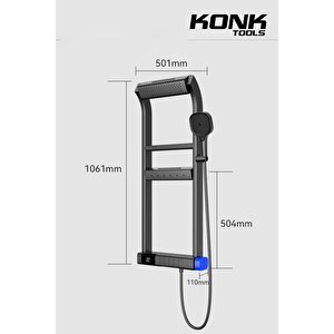 Konktools Lüks Dijital Led Ekranlı  Robot Duş Seti Lüks Şelale Ve Yağmur Duş Sistemi