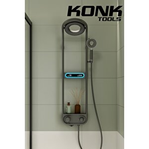 Konk Tools Dijital Led Ekranlı  Robot Duş Seti Lüks Şelale Ve Yağmur Duş Sistemi