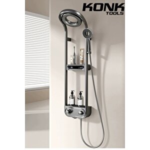 Konk Tools Dijital Led Ekranlı  Robot Duş Seti Lüks Şelale Ve Yağmur Duş Sistemi
