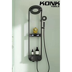 Konk Tools Dijital Led Ekranlı  Robot Duş Seti Lüks Şelale Ve Yağmur Duş Sistemi