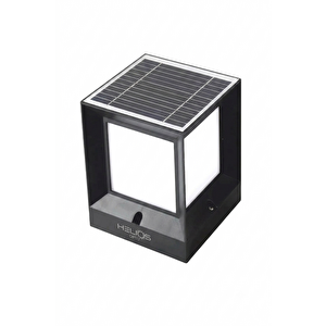 Heli̇os Güneş Enerji̇li̇ 60w+e27(220v)  Kare Küp Bahçe Aydinlatma Armatürü-set Üstü Dekorati̇f Apli̇k Hs4009