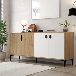 4003 Neva Konsol 180 Cm Sepet - Beyaz Tv Ünitesi - Yemek Odası - Kahve Köşesi Sepet