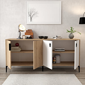 4003 Neva Konsol 180 Cm Sepet - Beyaz Tv Ünitesi - Yemek Odası - Kahve Köşesi Sepet