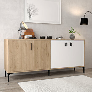 4003 Neva Konsol 180 Cm Sepet - Beyaz Tv Ünitesi - Yemek Odası - Kahve Köşesi