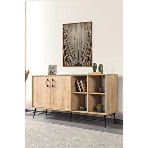 4608 Şile Metal Ayaklı Metal Kulplu 160 Cm Konsol - Yemek Odası Safir Safir