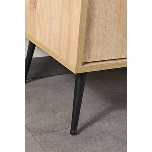 4608 Şile Metal Ayaklı Metal Kulplu 160 Cm Konsol - Yemek Odası Safir