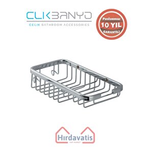Paslanmaz Pirinç Mercan Lifli 10x19 Cm Sabunluk Şampuanlık Ve Köşe Süngerlik