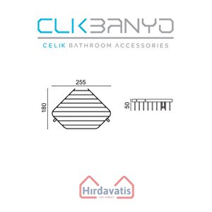 Selen 304 Tekli 19x19cm Sabunluk Şampuanlık Ve Köşe Süngerlik