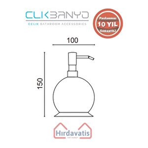 Paslanmaz Pirinç Küre Sıvı Sabunluk Camlı
