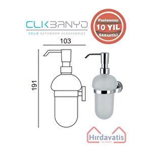 Paslanmaz Pirinç Eser Montajlı Sıvı Sabunluk