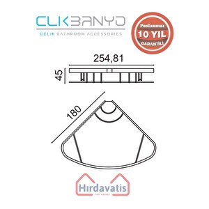 Paslanmaz Pirinç Karmina Camlı Oval Süngerlik Tekli 18x18cm Sabunluk Şampuanlık Ve Köşe Süngerlik