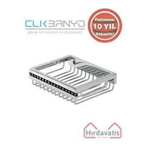 Paslanmaz Pirinç Swwor Lamalı Tel Sabunluk 10x12cm