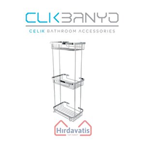 Taci 304 Üçlü 23x15cm Sabunluk Şampuanlık Ve Köşe Süngerlik