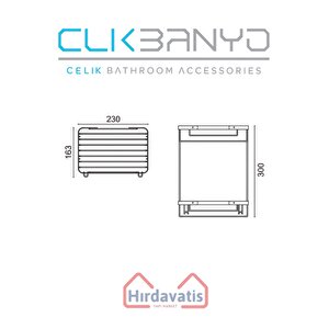 İkili Metal Taci 23x15x30 Sabunluk Şampuanlık Ve Köşe Süngerlik