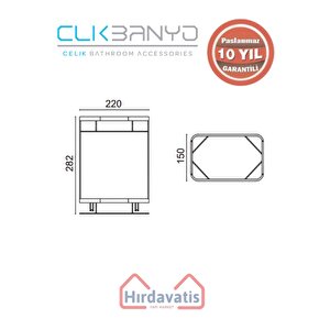 Paslanmaz Pirinç Taci Camlı İkili 22x15cm Sabunluk Şampuanlık Ve Köşe Süngerlik