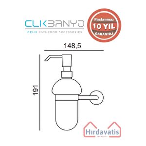 Paslanmaz Pirinç Eser Montajlı Sıvı Sabunluk