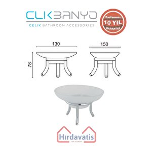 Paslanmaz Pirinç Dilek Set Üstü Sabunluk
